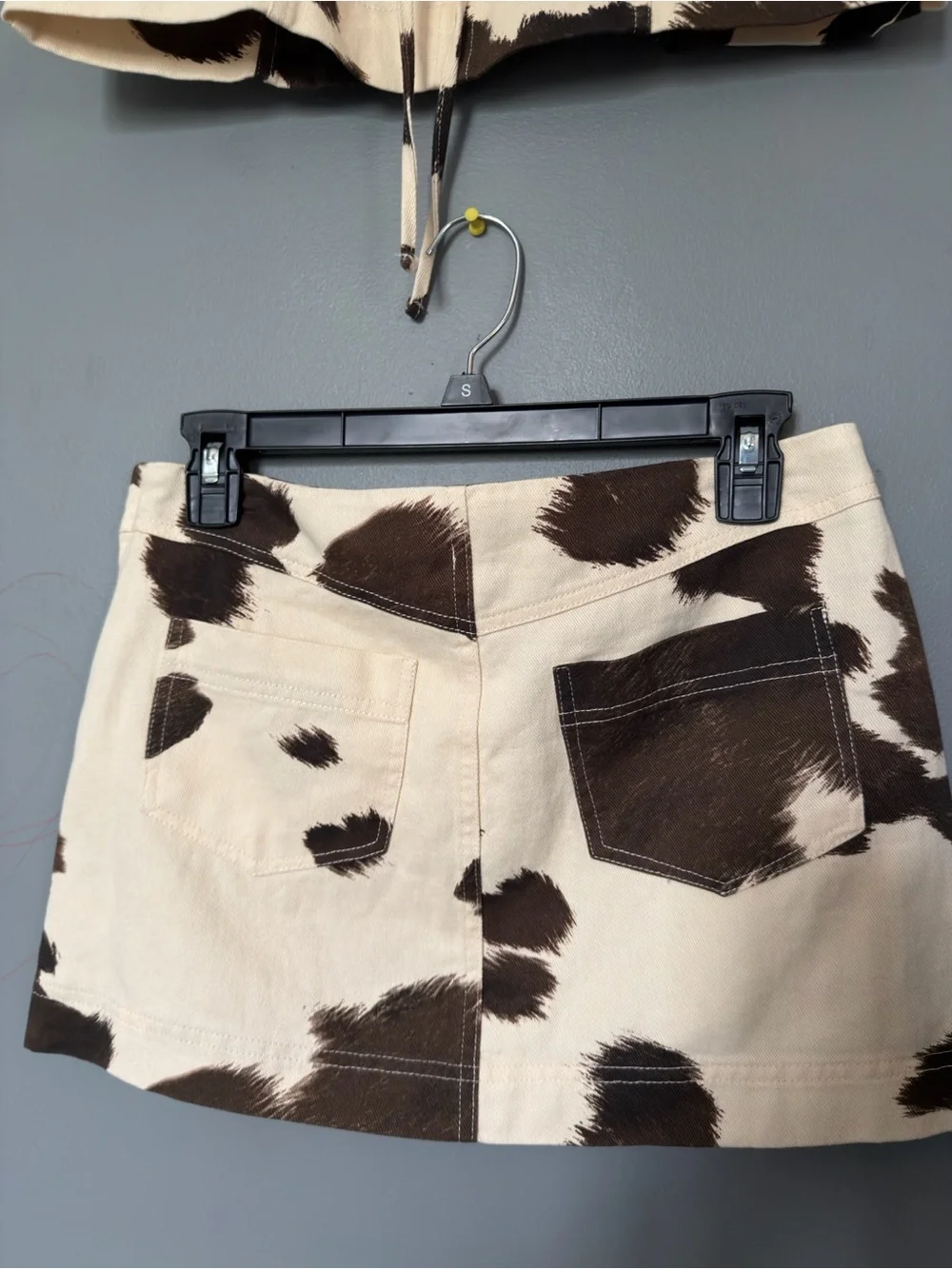 Gianni Bini Cream and Brown Cow Print Two-Piece Set - Picture 8 of 10
